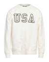 Sebago Docksides Man Sweatshirt Off White Size L Cotton In Off White