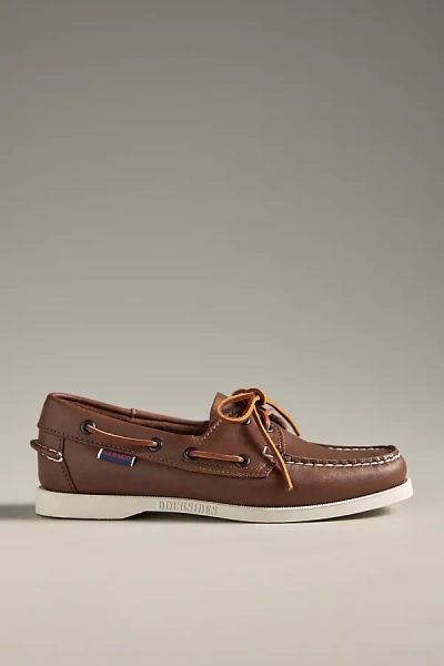 Sebago Docksides Portland Boat Shoes In Brown