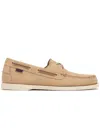 Sebago Dockside Portland Nubuck Loafers In Beige