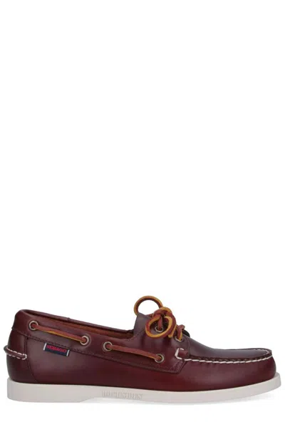 Sebago Docksides Portland Portland Lace In Brown