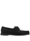 Sebago Docksides Portland Raw Boat Shoes In Black
