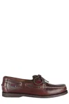 Sebago Docksides Portland Waxed Boat Shoes In Burgundy