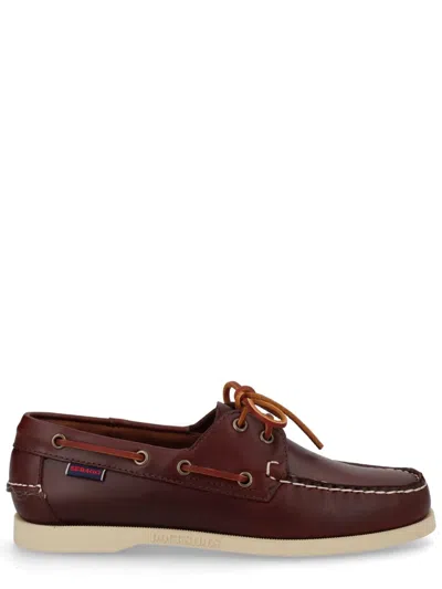 Sebago Docksides Portland Waxed Woman In Brown