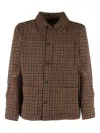 Sebago Houndstooth Button-fastening Jacket In Brown