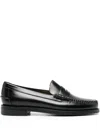 Sebago Black Calf Leather Loafers In Black