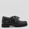 Sebago Brogues With Stitched Detailing And Rubber Sole In Black