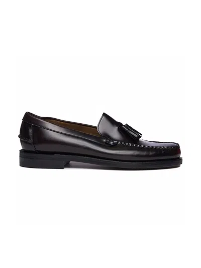 Sebago Flat Shoes In Brown Burgundy