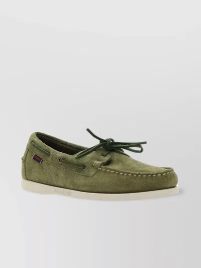 Sebago Portland Flesh Out Loafers In Green Military