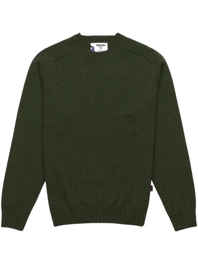 Sebago Forest Green Unisex Wool Leisure Jumper With Raglan Sleeves