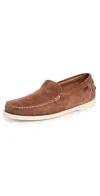 Sebago Frank Flesh Out Suede Slip Ons Dark Brown In Dark Brown