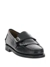 Sebago Fringed Buckled Loafers In Black