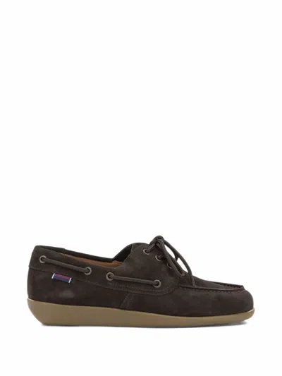 Sebago Gary Jobson Lace-up Suede Loafers In Brown