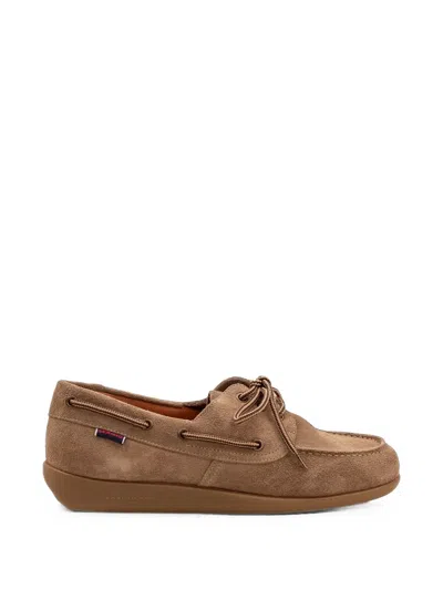 Sebago Gary Jobson Suede Boat Shoes In Brown