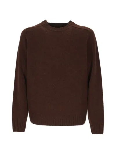 Sebago Gilead Crew-neck Wool Sweater In Brown