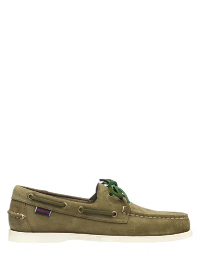 Sebago Green Lace-up Loafers