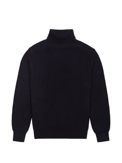 Sebago High-neck Ribbed Sweater In Black