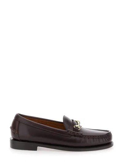 Sebago Horsebit Leather Loafers For Women In Brown