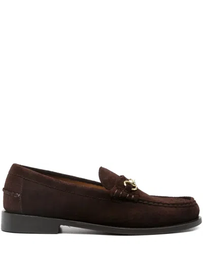 Sebago Horsebit Suede Loafers In Brown