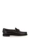 Sebago 'dan' Bordeaux Loafers With Stud Embellishment On The Front In Patent Leather Woman In Burgundy