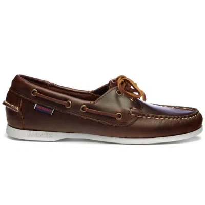 Sebago Jacqueline Waxy Woman Boat Shoes In Brown