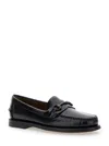 Sebago Joe Black Pull-on Loafers With Horsebit Detail In Leather Woman In Black
