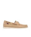 Sebago Dockside Portland Nubuck Loafers In Beige Camel