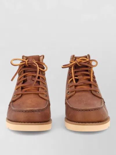 Sebago Lace Up Shoes Ankle Height Round Toe In Brown