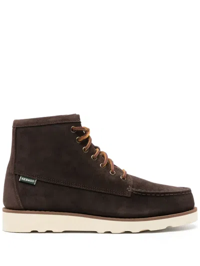SEBAGO LACE-UP SUEDE ANKLE BOOTS