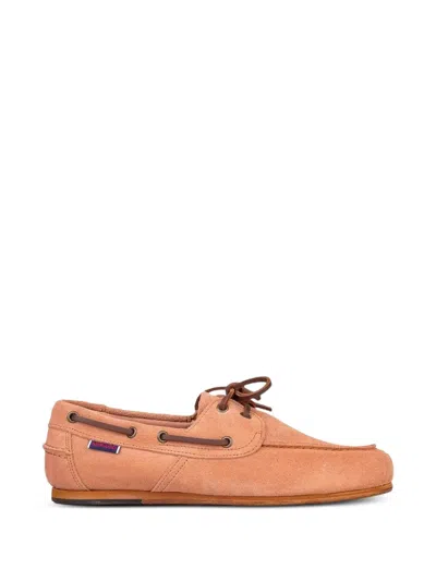 Sebago Laced Boat Shoes In Brown