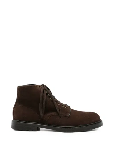 Sebago Lace-up Suede Boots In Brown