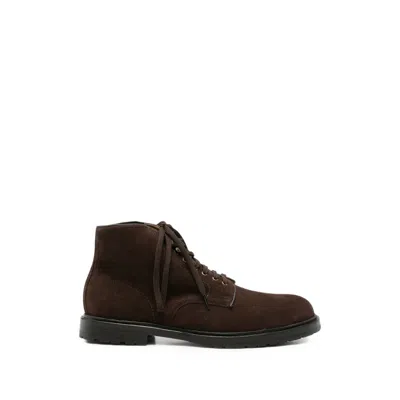 Sebago Lace-up Suede Boots In Brown