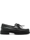 Sebago Brogues With Round Toe And Eyelet Detailing In Black
