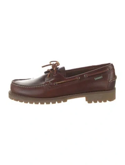 Pre-owned Sebago Leather Boat Shoes In Brown