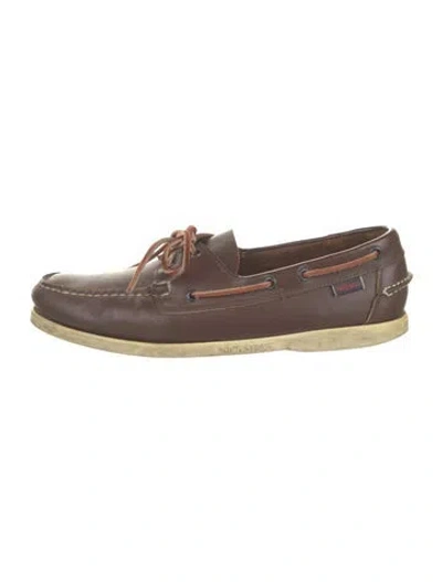 Pre-owned Sebago Leather Boat Shoes In Brown