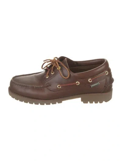 Pre-owned Sebago Leather Boat Shoes In Brown