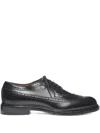 Sebago Black Leather Lace-up Shoes In Black