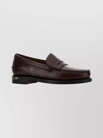 SEBAGO LEATHER DAN EL PASO LOAFERS WITH PENNY STRAP