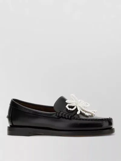 Sebago Leather Dan Pearls Loafers In Black