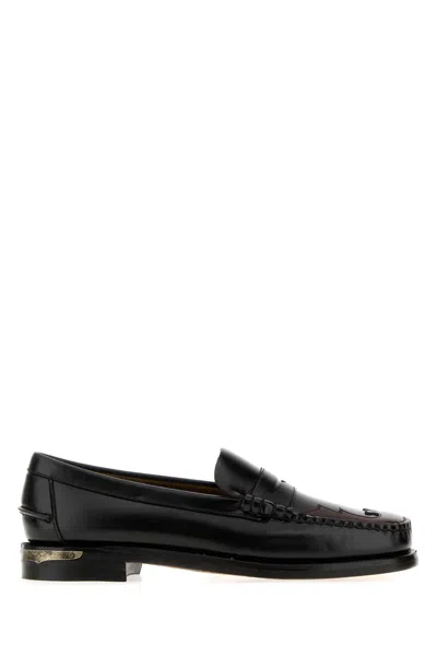 Sebago Leather Dan Scarabeo Loafers In Black