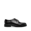 Sebago Black Milton Gyw Derby Shoes In Leather In Black