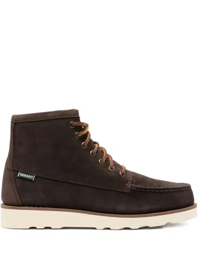 Sebago Leather Hiking Boots In Brown