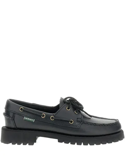 SEBAGO LEATHER LACE-UP LOAFERS