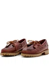 Sebago Ranger Waxy Leather Moccasins In Brown