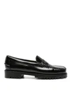 Sebago Black Slip-on Loafers With Lug Sole In Black