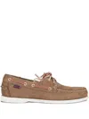 Sebago Docksides Portland Nubuck Boat Shoes In Brown