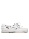 Sebago Lace-up Leather Loafers In White
