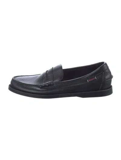 Pre-owned Sebago Leather Loafers In Black