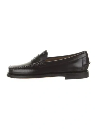 Pre-owned Sebago Leather Loafers In Black