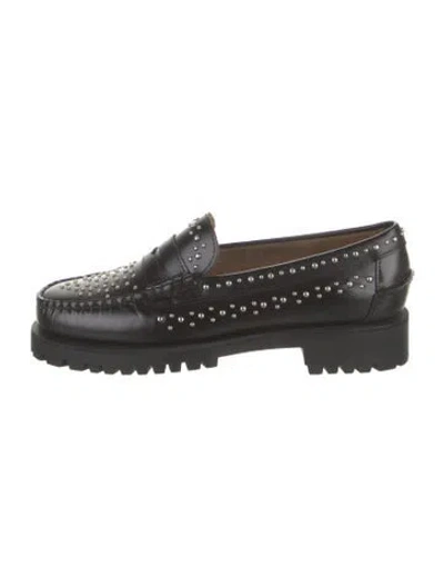 Pre-owned Sebago Leather Loafers In Black