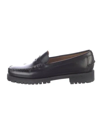 Pre-owned Sebago Leather Loafers In Black